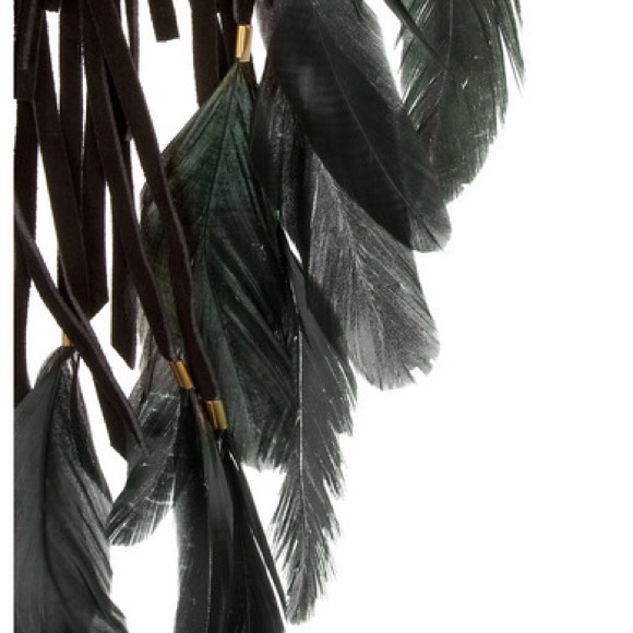ISABEL MARANT DAKOTA FEATHER suede NECKLACE - Picture 8 of 8